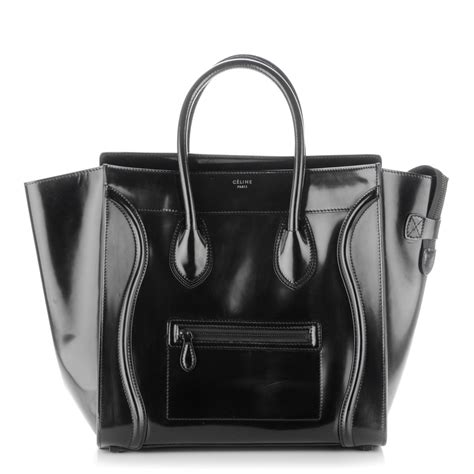 celine spazzolato luggage|CELINE Spazzolato Calfskin Small Luggage Black.